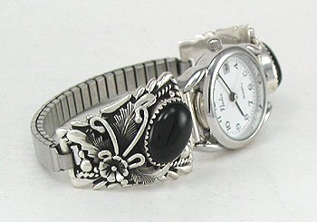 Native American Navajo  Indian Jewelry; Navajo Sterling Silver Watch