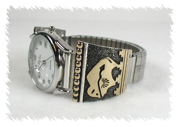 Hand made Native American Indian Jewelry; Navajo Sterling Silver Watch