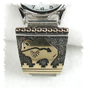 Hand made Native American Indian Jewelry; Navajo Sterling Silver Watch