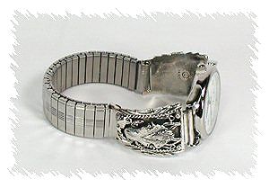 Hand made Native American Indian Jewelry; Navajo Sterling Silver Watch