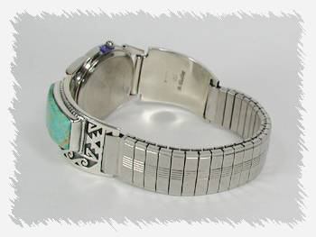 Hand made Native American Indian Jewelry; Navajo Sterling Silver Watch