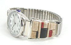 Hand made Native American Indian Jewelry; Navajo Sterling Silver watch  bracelet
