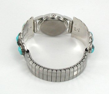 Hand made Native American Indian Jewelry; Zuni Sterling Silver Watch