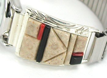 Hand made Native American Indian Jewelry; Navajo Sterling Silver Watch