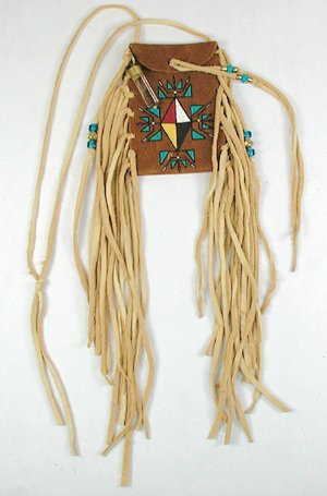 Native American Indian Buckskin Medicine Bag