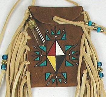 Native American Indian Buckskin Medicine Bag