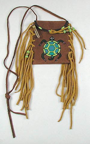 Native American Indian Buckskin Medicine Bag