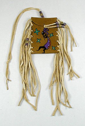 Native American Indian Buckskin Medicine Bag