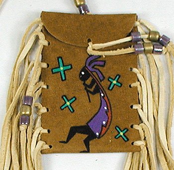Native American Indian Buckskin Medicine Bag