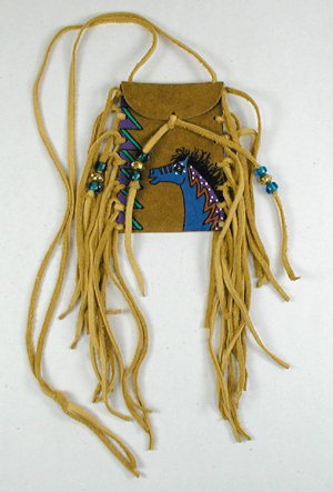 Native American Indian Buckskin Medicine Bag