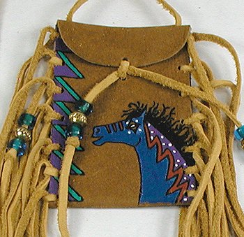Native American Indian Buckskin Medicine Bag