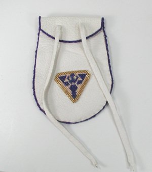 Native American Indian Buckskin Beaded Medicine Bag