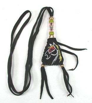 Native American Indian Buckskin Sage Bag