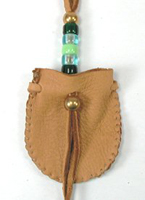 Native American Indian Buckskin Medicine Bag
