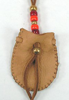 Native American Indian Buckskin Medicine Bag