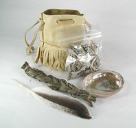 Native American Indian Sacred Smoke Bowl Blessing Smudge Kit