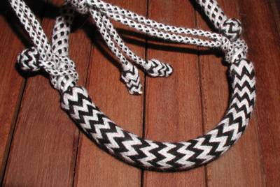 Mexican bosal with fiador, macate, reins