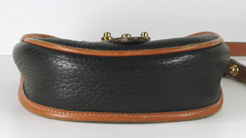 Authentic Dooney and Bourke All Weather Leather Body Bag Black and British Tan