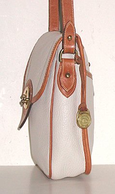Authentic Dooney and Bourke All Weather Leather Cavalry Scout Bag Bone and British Tan