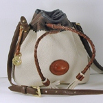 Authentic Dooney and Bourke All Weather Leather Mini Teton Drawstring Shoulder Bag