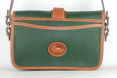 Authentic Dooney & Bourke Small Equestrian Handbag R53 Fir and British Tan