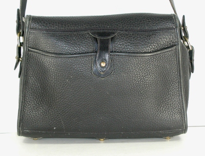 Authentic Dooney and Bourke All Weather Leather Large Essex Shoulder Bag black