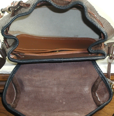 Authentic Dooney and Bourke All Weather Leather Teton Drawstring Saddlebag