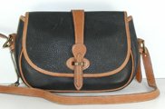 Authentic Dooney and Bourke All Weather Leather Over and Under Bag bone and British tan