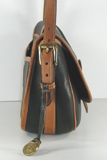 Authentic Dooney and Bourke All Weather Leather Over and Under Bag bone and British tan