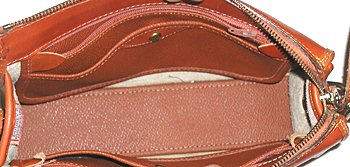 Authentic Vintage Dooney and Bourke Vintage All Weather Leather Zip Top bag bone and British tan