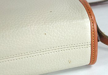 Authentic Vintage Dooney and Bourke Vintage All Weather Leather Zip Top bag bone and British tan
