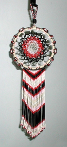 Authentic Native American Lakota  Beaded Double Dreamcatcher