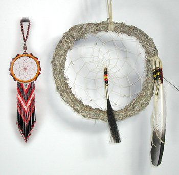 Authentic Native American Lakota Sage and Beaded Dreamcatchers