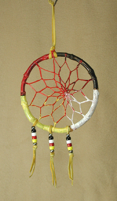 Authentic Native American Dreamcatcher 5 1/2-inch diameter by Lakota Izzy Zephier