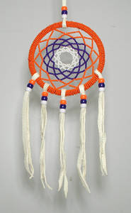 Authentic Native American Lakota Beaded Dreamcatcher 4-inch diameterr