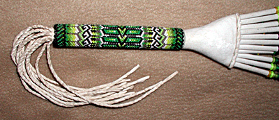 Authentic Native American Ceremonial Peyote Fan by Navajo artisan Lester Black Horse