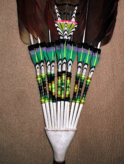Authentic Native American Ceremonial Peyote Fan by Navajo artisan Lester Black Horse