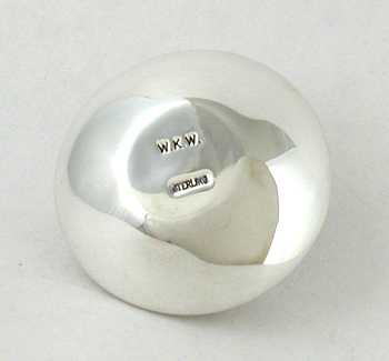 Authentic Native American sterling silver and turquoise Salt Cellar by Navajo artist Wesley Whitman