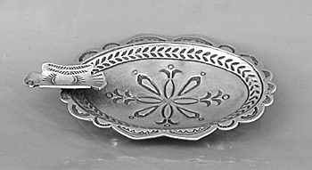 Authentic Native American sterling silver Collectible Ash Tray  Spoon Rest from Bell Trading Post