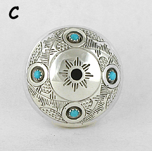 Authentic Native American sterling silver and turquoise seed pot by Navajo artist Wesley Whitman