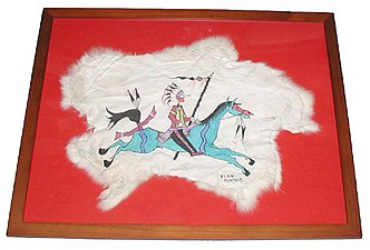 Lakota ledger art by Alan Monroe