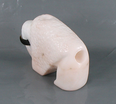 Authentic Native American Pipestone Catlinite Ceremonial Bison Effigy Pipe by Lakota artisan Alan Monroe