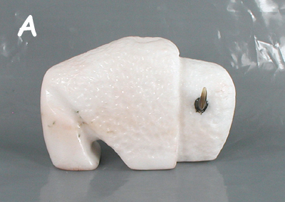 Authentic Native American Pipestone Catlinite Ceremonial Bison Effigy Pipe by Lakota artisan Alan Monroe