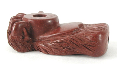Authentic Native American catlinite pipestone Bear Paw pipe by Lakota Alan Monroe