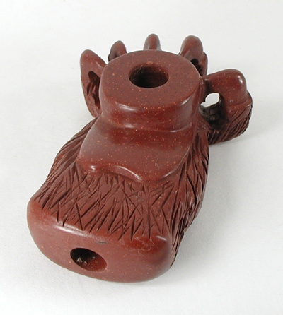 Authentic Native American catlinite pipestone Bear Paw pipe by Lakota Alan Monroe