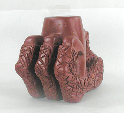 Authentic Native American catlinite pipestone eagle claw effigy pipe by Lakota artist Alan Monroe