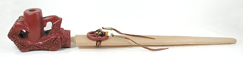 Authentic Native American catlinite pipestone eagle claw effigy pipe by Lakota artist Alan Monroe