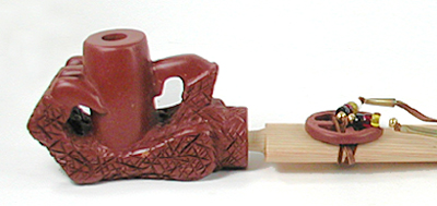 Authentic Native American catlinite pipestone eagle claw effigy pipe by Lakota artist Alan Monroe