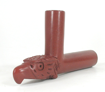 Authentic Native American catlinite pipestone effigy Eagle Pipe by Lakota artist Alan Monroe