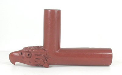 Authentic Native American catlinite pipestone effigy Eagle Pipe by Lakota artist Alan Monroe